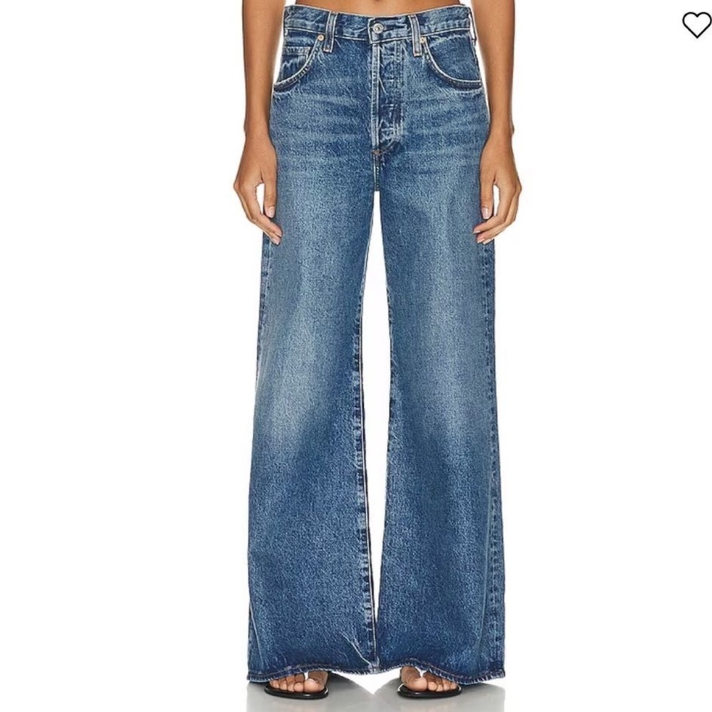 Citizens of Humanity Beverly Slouch Boot Wide Leg Jean in Corsage